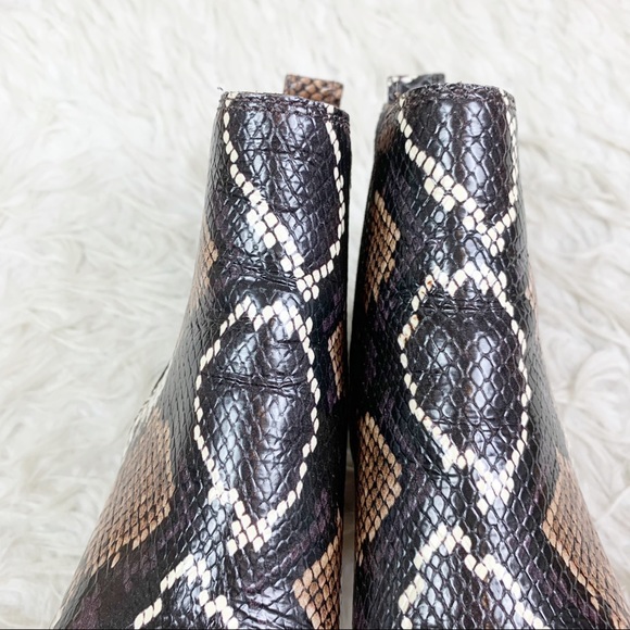 MADEWELL Regan Python Snakeskin Leather Slip On Ankle Booties US 7.5 - Picture 6 of 11